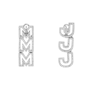 THE MJ CRYSTAL-EMBELLISHED DROP EARRINGS