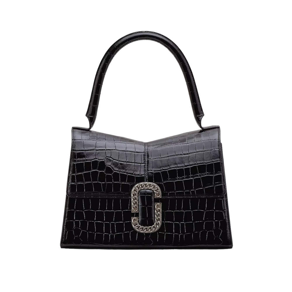 THE CROC-EMBOSSED ST. MARC LARGE TOP HANDLE