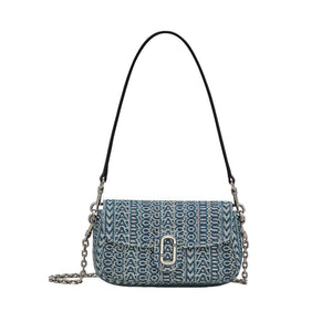 THE MONOGRAM SUN-FADED DENIM CLOVER SHOULDER BAG