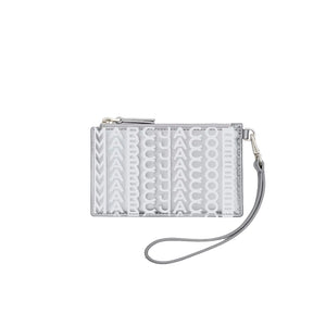 THE MONOGRAM METALLIC TOP ZIP WRISTLET WALLET