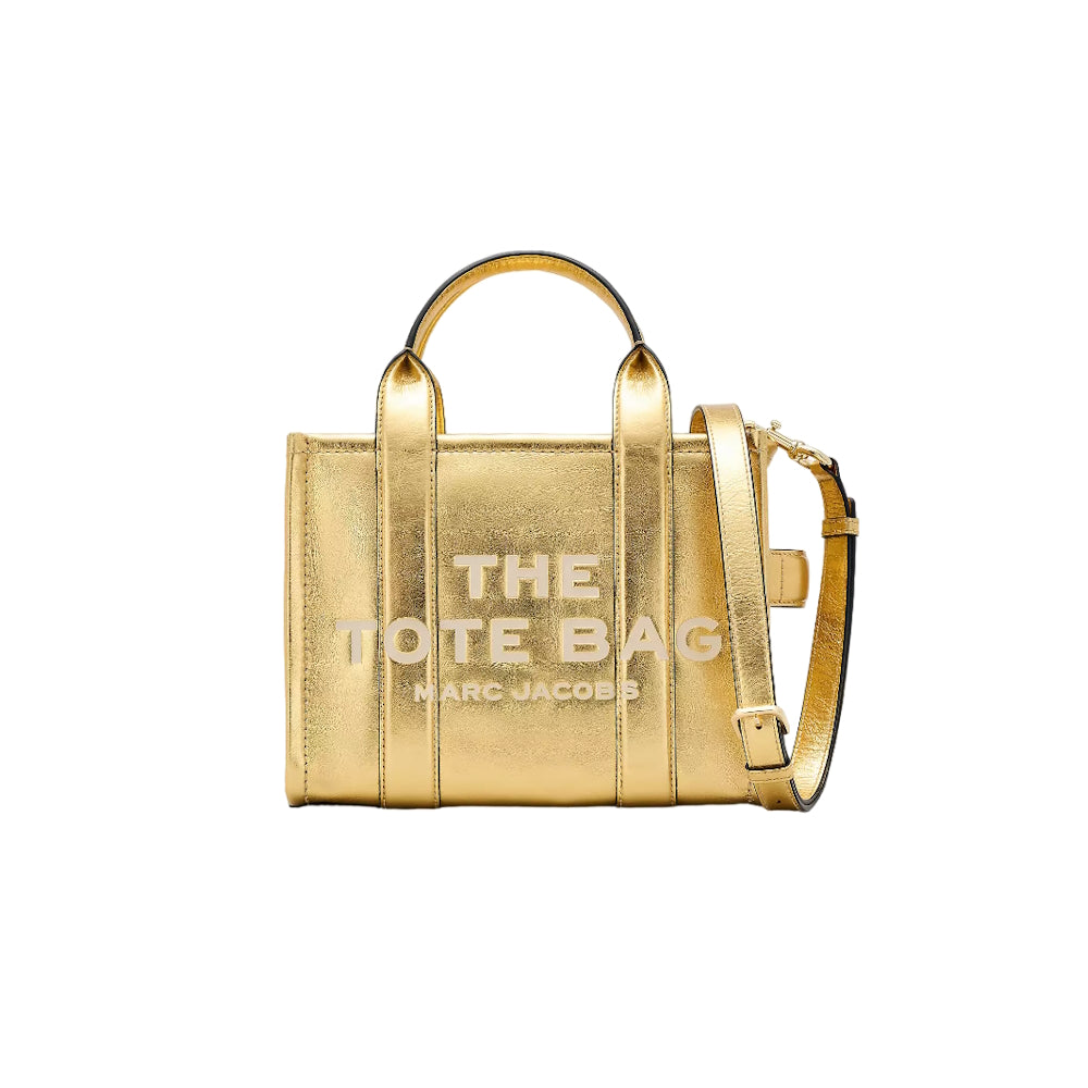 THE METALLIC LEATHER SMALL TOTE BAG