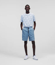 Load image into Gallery viewer, ALL-OVER KARL LOGO DENIM SHORTS