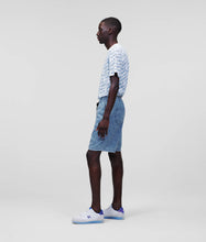 Load image into Gallery viewer, ALL-OVER KARL LOGO DENIM SHORTS