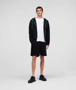 KARL LOGO ZIP-UP HOODIE