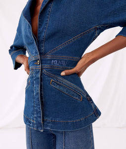 KARL X AMBER VALLETTA TAILORED DENIM JACKET