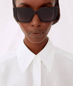 KARL X AMBER VALLETTA TIE-WAIST POPLIN SHIRT