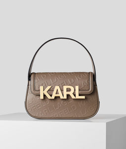 K/LETTERS EMBOSSED SHOULDER BAG