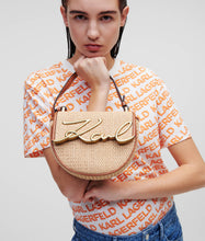 Load image into Gallery viewer, K/SIGNATURE SMALL RAFFIA SADDLE BAG