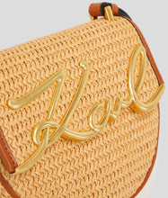 Load image into Gallery viewer, K/SIGNATURE SMALL RAFFIA SADDLE BAG