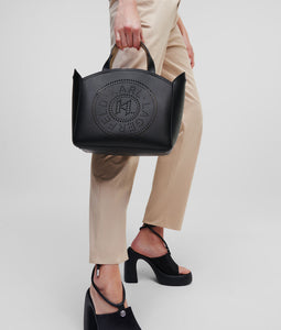 K/CIRCLE SMALL PERFORATED LOGO TOTE BAG