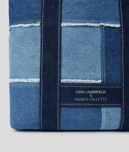 KARL X AMBER VALLETTA DENIM TOTE BAG