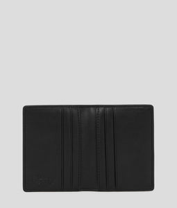 K/SKUARE EMBOSSED BI-FOLD CARDHOLDER