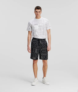 ALL-OVER KARL LOGO SHORTS