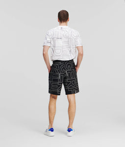 ALL-OVER KARL LOGO SHORTS