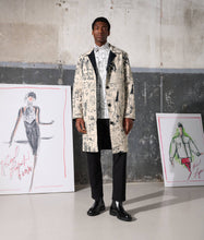 Load image into Gallery viewer, REVERSIBLE SKETCHED TRENCH COAT