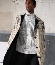 Load image into Gallery viewer, REVERSIBLE SKETCHED TRENCH COAT