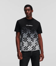 Load image into Gallery viewer, KL MONOGRAM CHECKED DEGRADÉ T-SHIRT