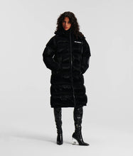 Load image into Gallery viewer, LONGLINE HOODED PUFFER COAT