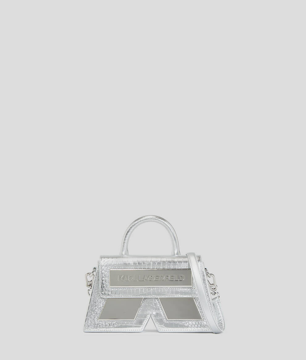 IKON K SMALL CROC-EFFECT CROSSBODY BAG