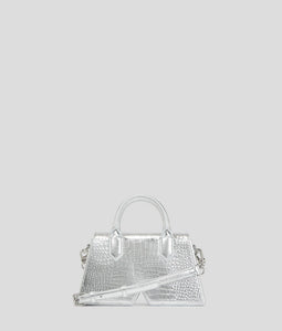 IKON K SMALL CROC-EFFECT CROSSBODY BAG