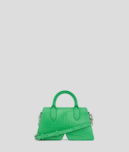 IKON K SMALL CROC-EFFECT CROSSBODY BAG