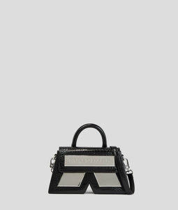 IKON K SMALL CROC-EFFECT CROSSBODY BAG