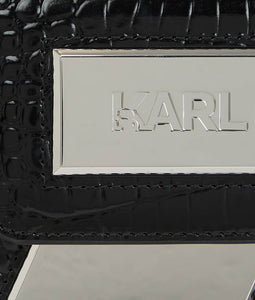 IKON K SMALL CROC-EFFECT CROSSBODY BAG