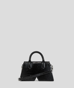 IKON K SMALL CROC-EFFECT CROSSBODY BAG