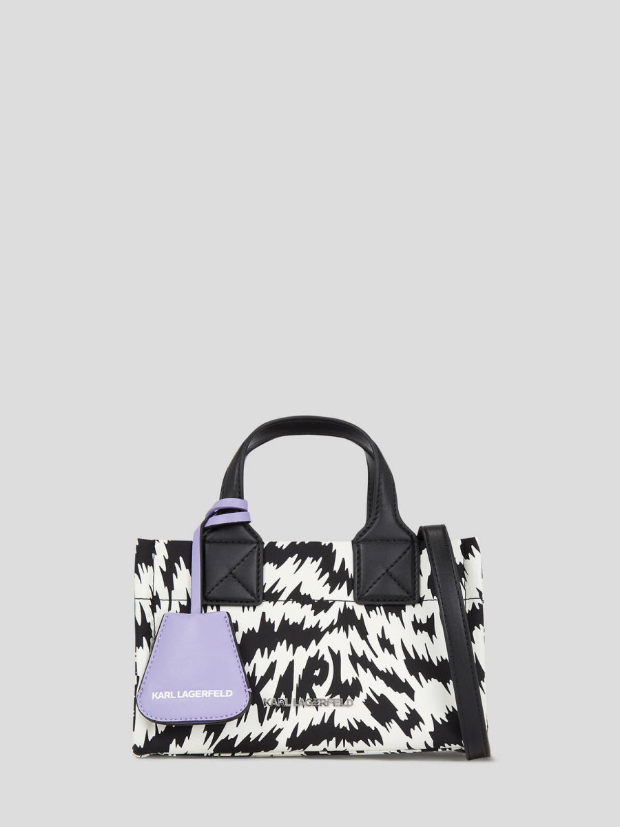 K/SKUARE SMALL ZEBRA TOTE BAG