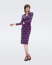 Load image into Gallery viewer, DVF	SHESKA MIDI DRESS  AUTUMN BERRIES LG PINK ME