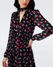 Load image into Gallery viewer, ERICA LONG SLEEVE MIDI DRESS IN FORTUNE ROSE DOT