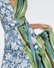 Load image into Gallery viewer, DVF	DOROTHEE DRESS BIRD OF PARADISE PINK IVORY AND REEDS GREEN