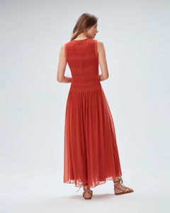 DVF	SAUL DRESS	ORANGE RUST