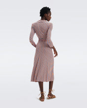 Load image into Gallery viewer, DVF	SANA TWO DRESS  FLEURGEO CORAL REEF