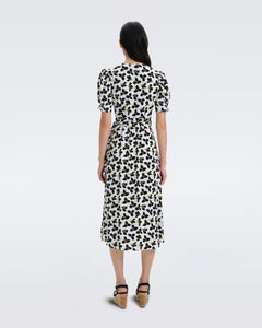 DVF	SAMMIE DRESS  GRAPHIC FLOWER SM IVORY