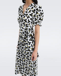 DVF	SAMMIE DRESS  GRAPHIC FLOWER SM IVORY