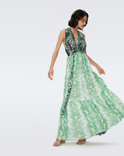 Load image into Gallery viewer, DVF	DREW DRESS SIX SISTER CAMO PYTHON 50TH