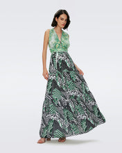 Load image into Gallery viewer, DVF	DREW DRESS SIX SISTER CAMO PYTHON 50TH