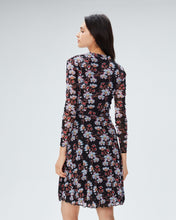 Load image into Gallery viewer, DVF	BRENDA DRESS TIGER LILY TINY BLACK