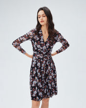 Load image into Gallery viewer, DVF	BRENDA DRESS TIGER LILY TINY BLACK