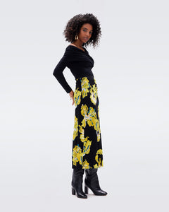 DVF	WHITLEY SKIRT PAINTED BLOSSOM GT COUCH