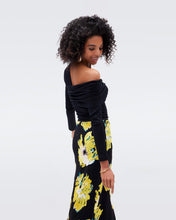 Load image into Gallery viewer, DVF	WHITLEY SKIRT PAINTED BLOSSOM GT COUCH