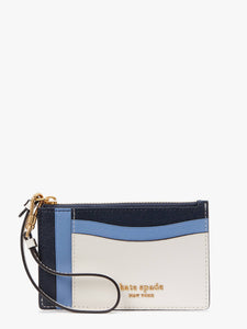 MORGAN COLORBLOCKED COIN CARD CASE WRISTLET