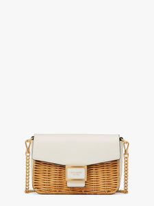 KATY WICKER FLAP CHAIN CROSSBODY