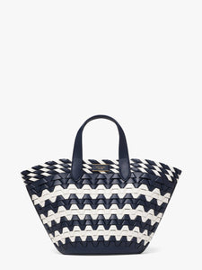 ZIGZAG WOVEN LEATHER SMALL TOTE