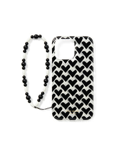 MODERNIST HEARTS IPHONE 14 PRO MAX CASE WITH WRISTLET