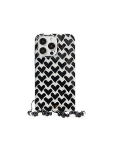 MODERNIST HEARTS IPHONE 14 PRO MAX CASE WITH WRISTLET