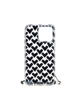 Load image into Gallery viewer, MODERNIST HEARTS IPHONE 14 PRO MAX CASE WITH WRISTLET