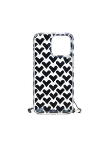 MODERNIST HEARTS IPHONE 14 PRO MAX CASE WITH WRISTLET