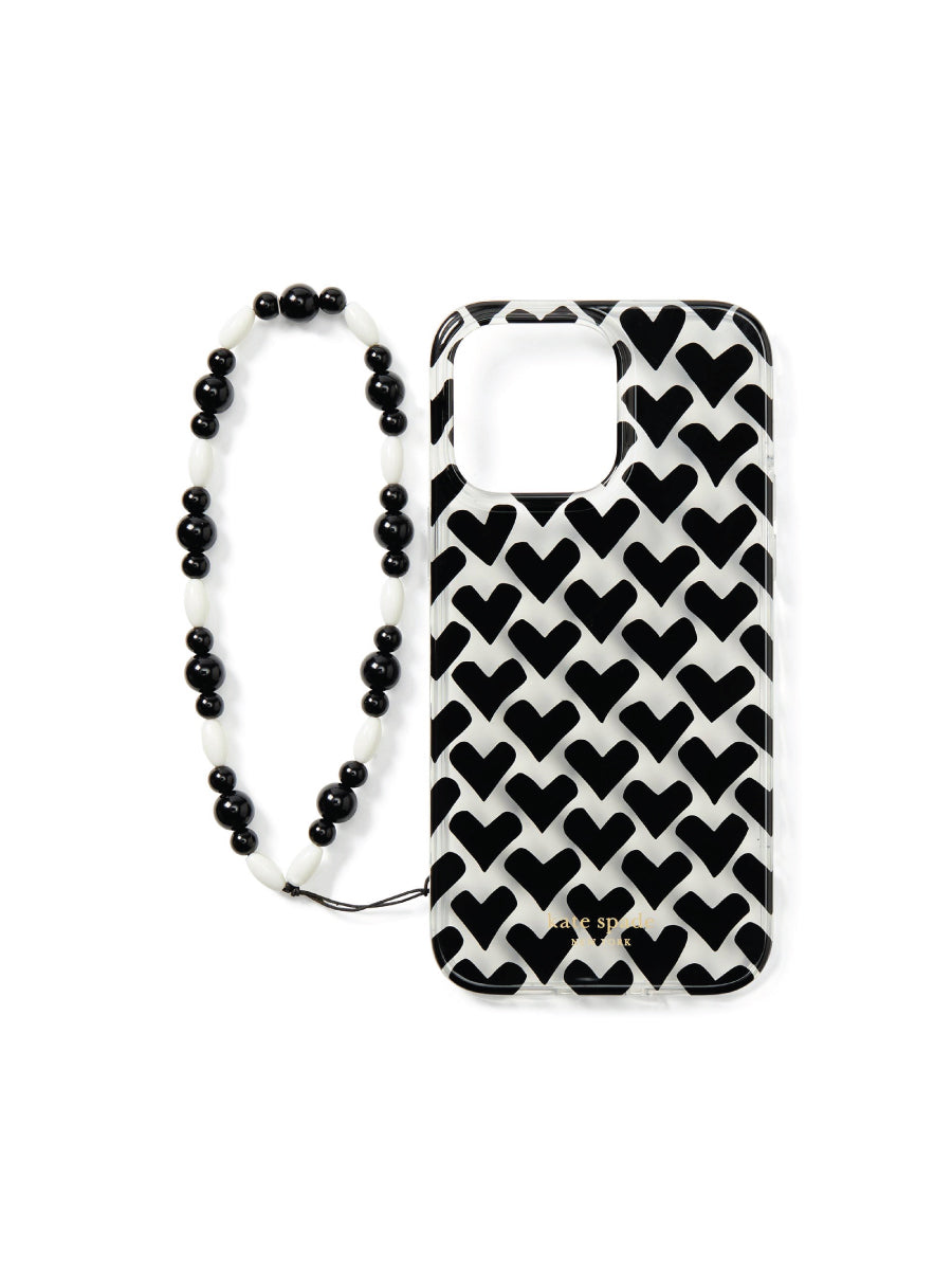 MODERNIST HEARTS IPHONE 14 PRO MAX CASE WITH WRISTLET